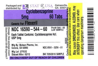 Label Image (Cyclobenzaprine 5mg Label 544)